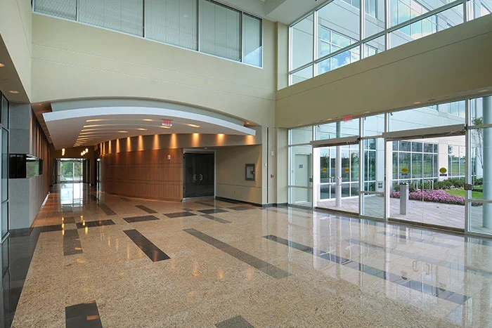 Franklin Center Class A building granite paving and wall cladding in Laurel Maryland