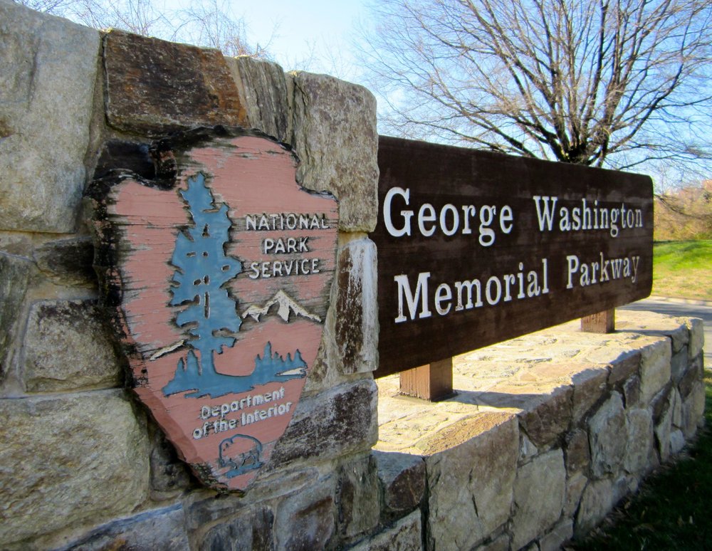 George Washington Memorial Parkway rubble stone installation matching historic stonework