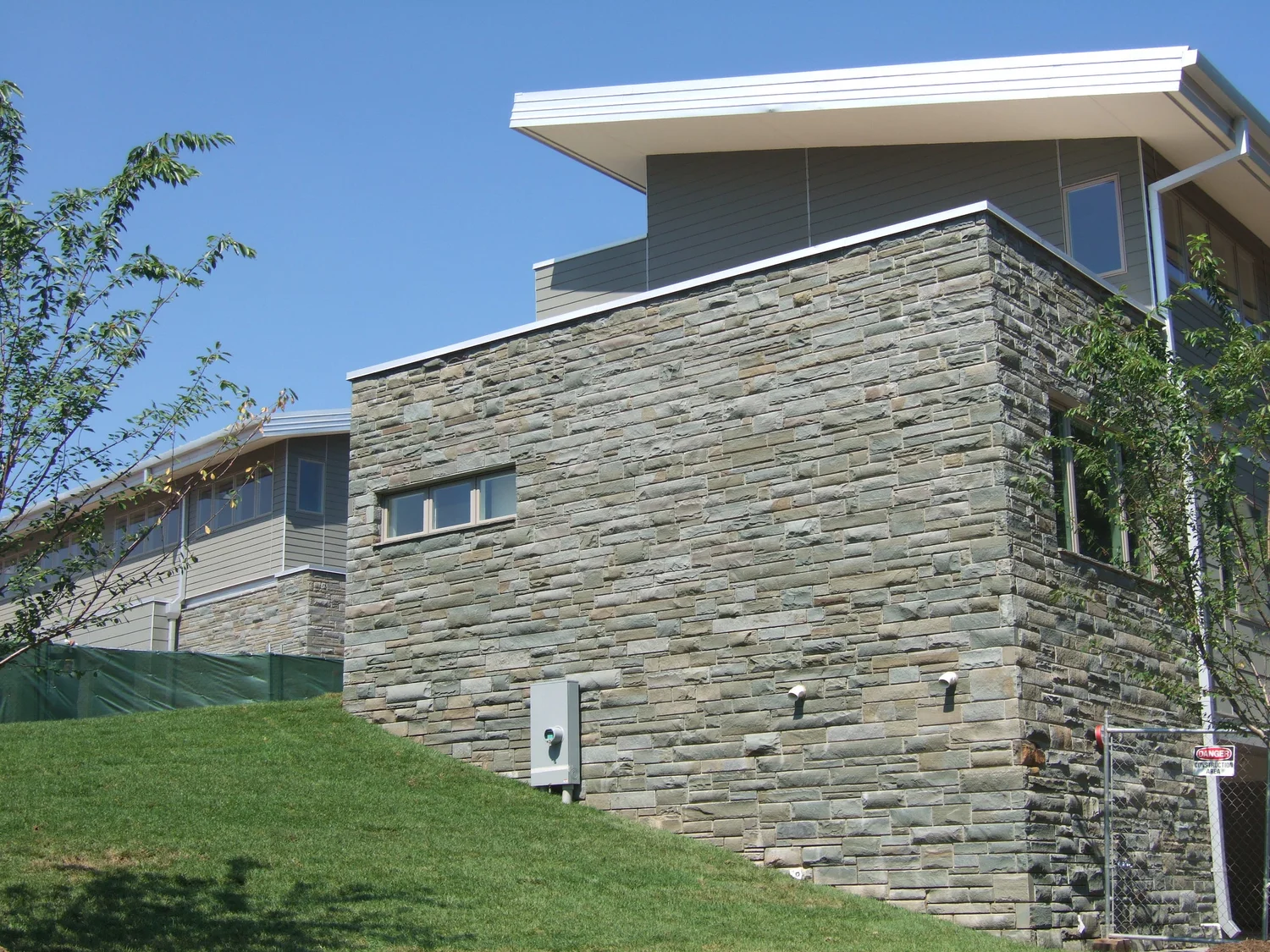 Howard Hughes Medical Institute Janelia Farm stone wall construction matching existing stonework